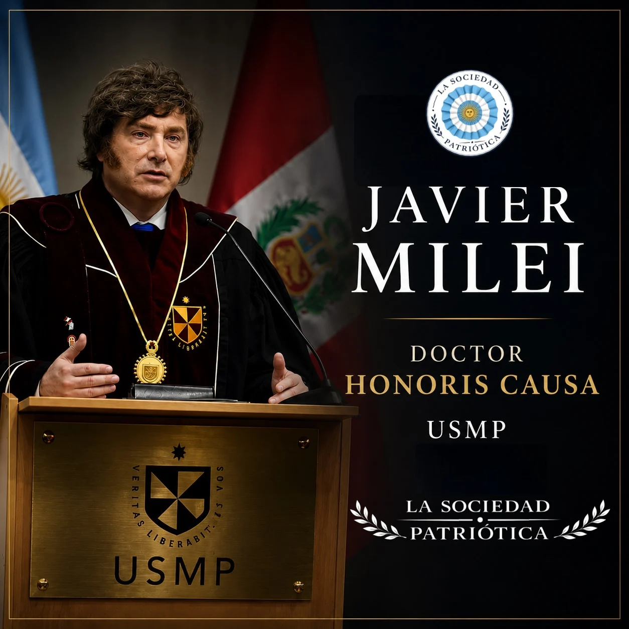 Javier Milei, Doctor Honoris Causa USMP